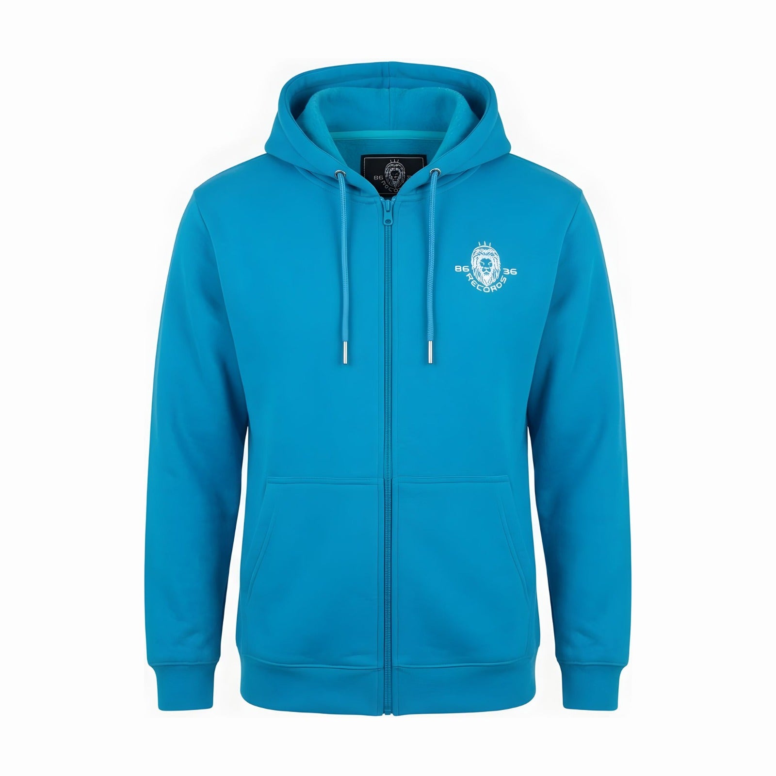 8636 Records Zipper Hoodie Blue
