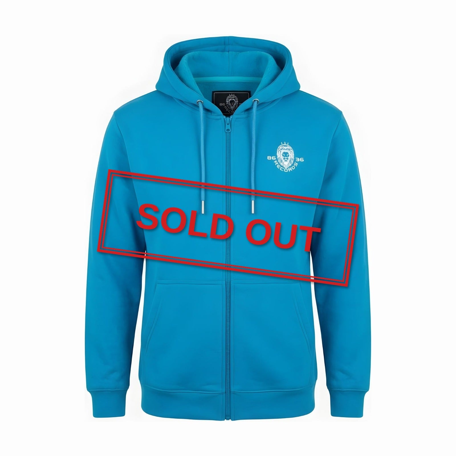 8636 Records Zipper Hoodie Blue